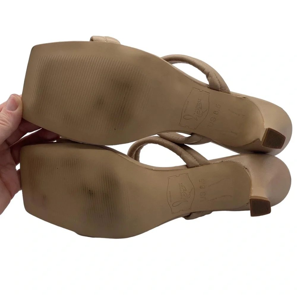 Her by Anthony Veer Sandals Brown Leather Feminine Heels Comfort Strappy Sz 8.5 - Picture 6 of 9